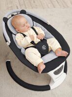 Электронные качели детские Amarobaby Teddy swing, черный