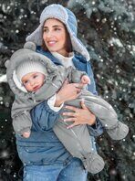 Комбинезон-трансформер зимний меховой AMAROBABY Snowy Travel, серый